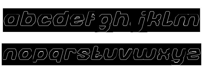 FUTURISTIC-Hollow Font Litere mici
