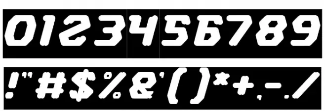 FUTURISTIC-Inverse Шрифта ДРУГИЕ символов