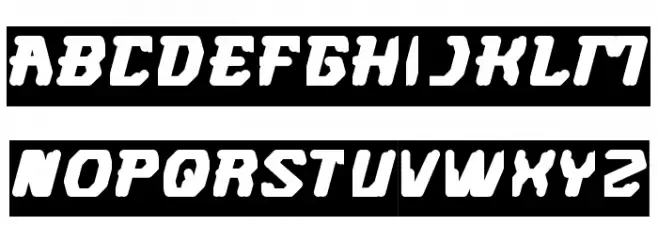FUTURISTIC-Inverse Schriftart Groß