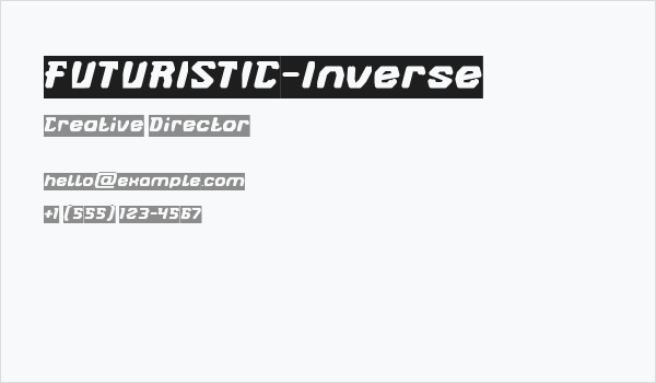 FUTURISTIC-Inverse Business Card