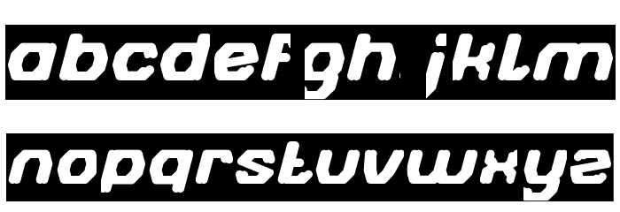 FUTURISTIC-Inverse Font LOWERCASE