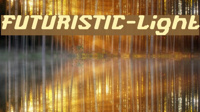 FUTURISTIC-Light Font examples
