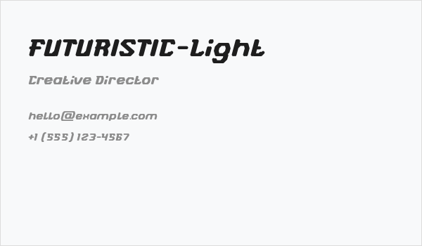 FUTURISTIC-Light Business Card