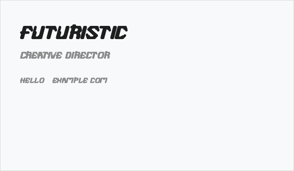 FUTURISTIC Business Card