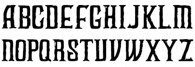 FUZZY bold Font UPPERCASE
