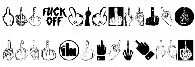 Fuck Off Schriftart Groß