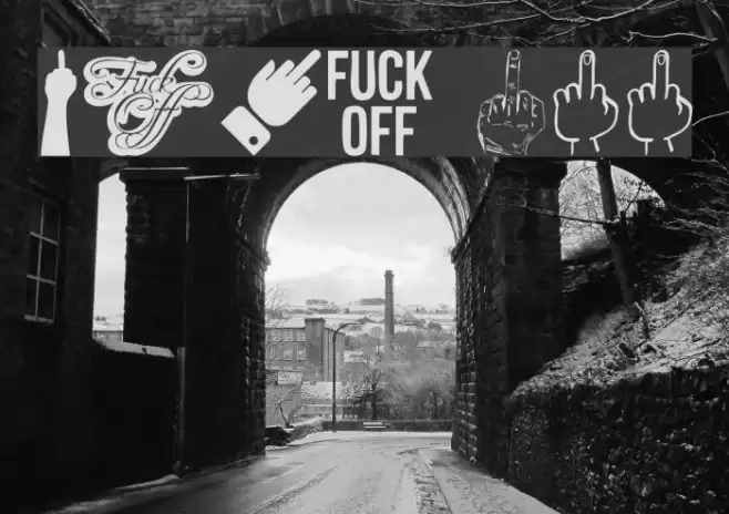 Fuck Off Font examples