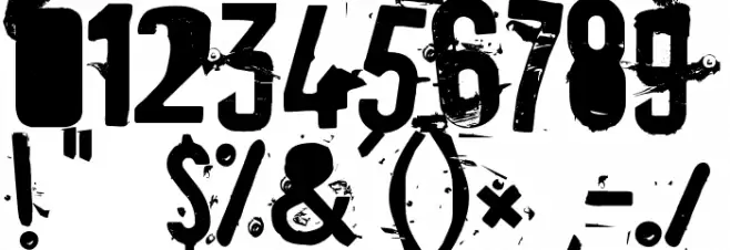 Fucked Plate Font OTHER CHARS