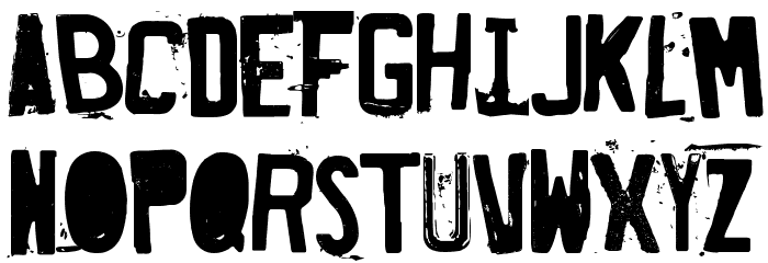 Fucked Plate Font LOWERCASE