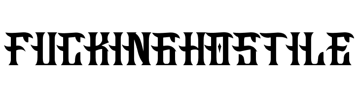 Fucking Hostile  font caratteri gratis