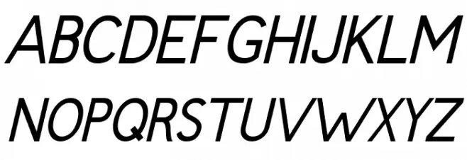 Fudd Italic फ़ॉन्ट अपरकेस