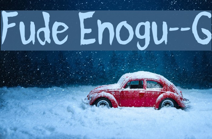 Fude Enogu__G Font examples