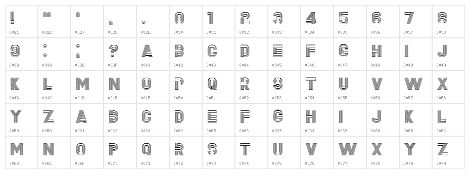 Fudged Regular Character Map