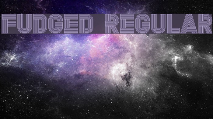 Fudged Regular Font examples