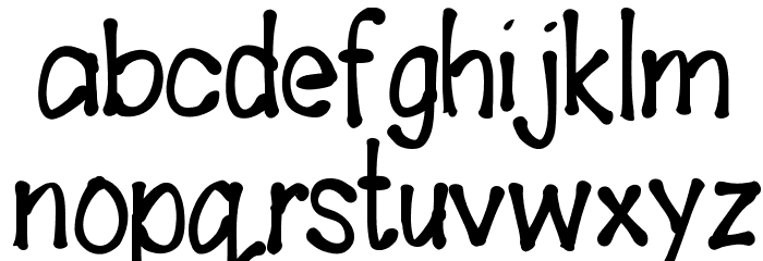 Fudgie Font LOWERCASE