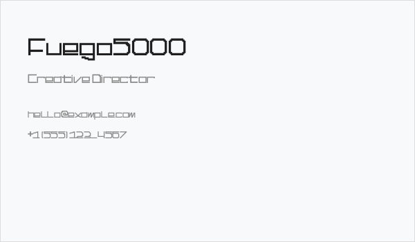 Fuego5000 Business Card