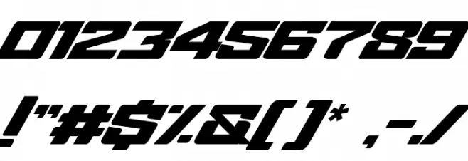 Fuel Injection Italic Font OTHER CHARS