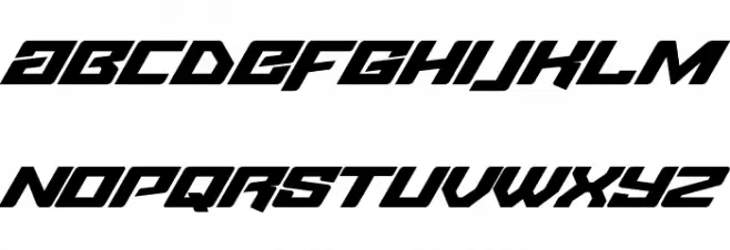 Fuel Injection Italic फ़ॉन्ट अपरकेस