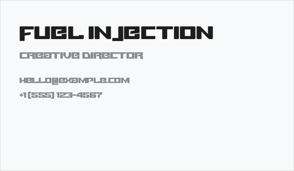 Fuel Injection Business Card