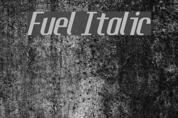 Fuel Italic Font examples
