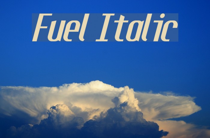 Fuel Italic Font examples