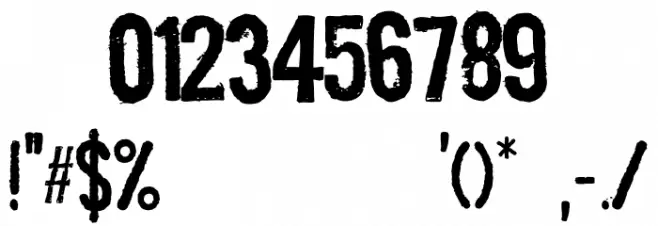 Fueled by Schlitz Font OTHER CHARS