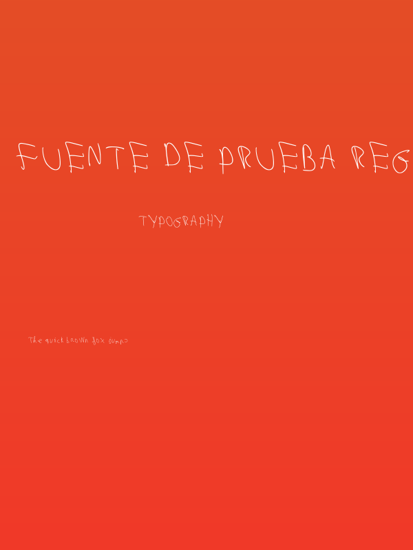 Fuente De Prueba Regular Poster