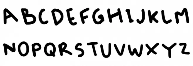 Fuffy Regular Schriftart Groß