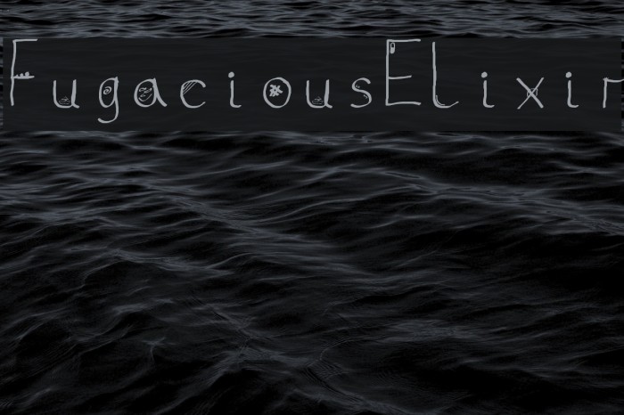 Fugacious Elixir Font examples