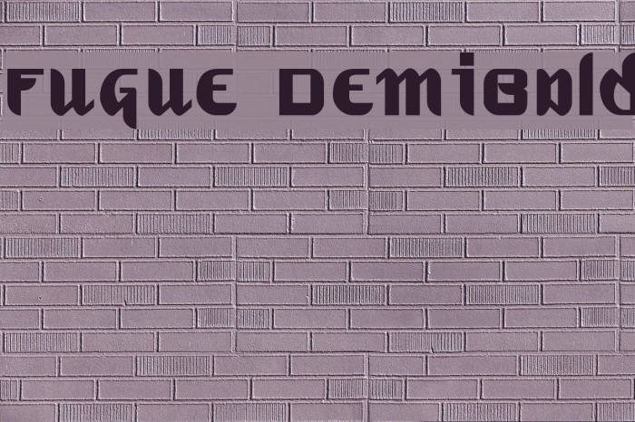 Fugue DemiBold Schriftart examples