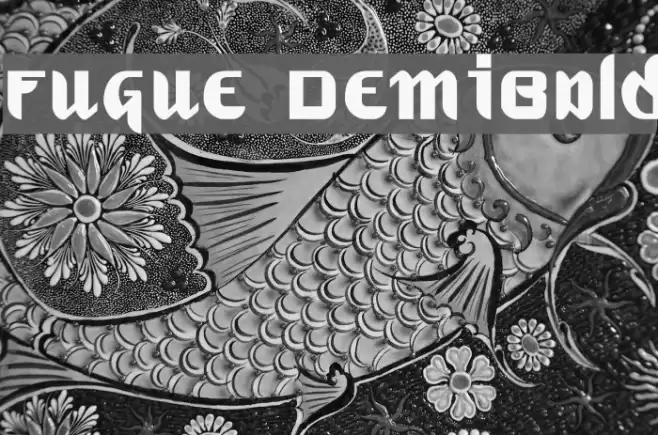 Fugue DemiBold Schriftart examples