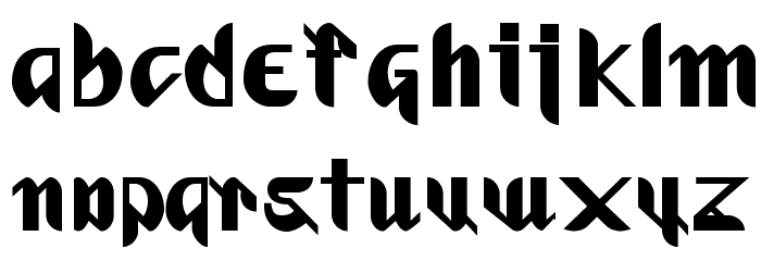 Fugue DemiBold Schriftart Kleinbuchstaben