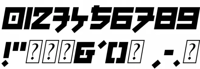 Fuji Quake Zone Font OTHER CHARS