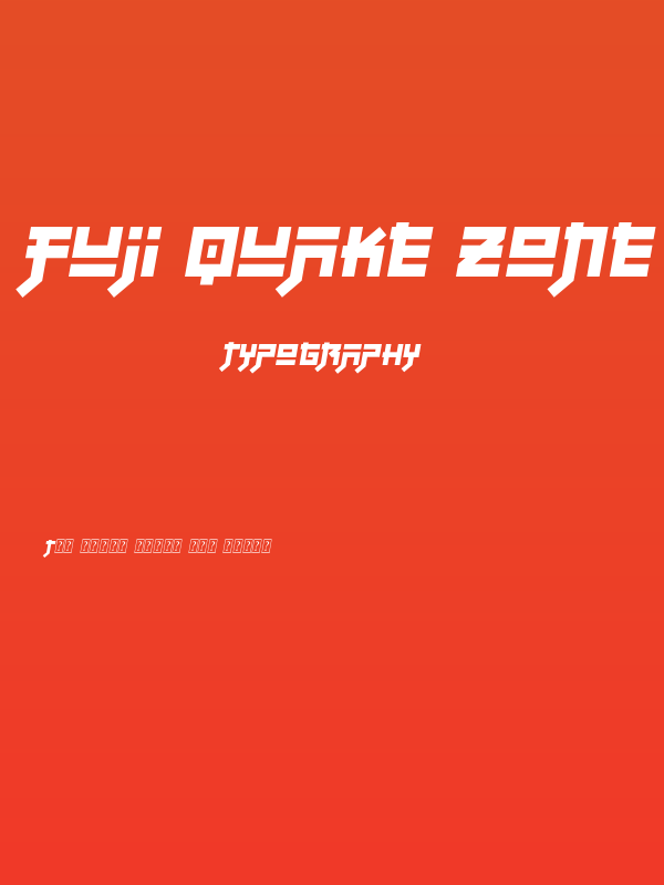 Fuji Quake Zone Poster