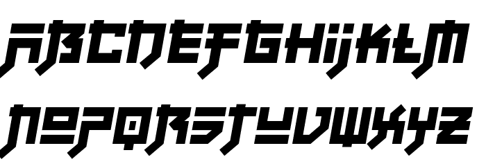 Fuji Quake Zone Font LOWERCASE