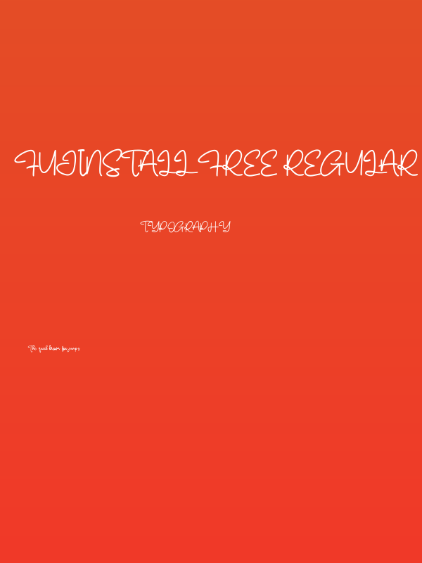 Fujinstall Free Regular Poster