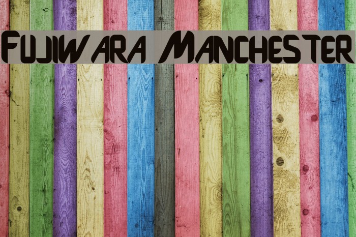 Fujiwara Manchester Font examples