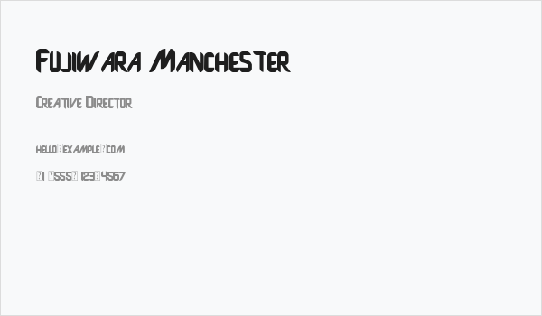 Fujiwara Manchester Business Card