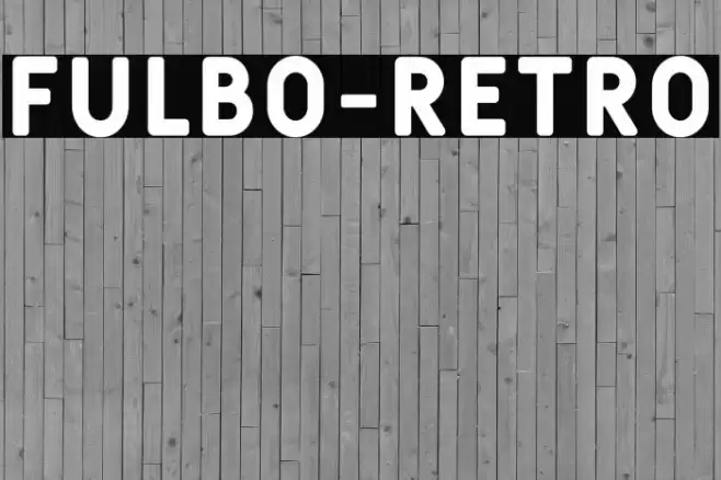 Fulbo-Retro Polices examples