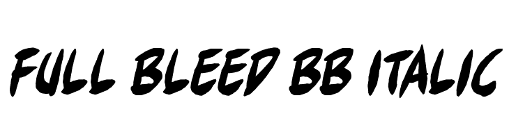 Full Bleed BB Italic Font