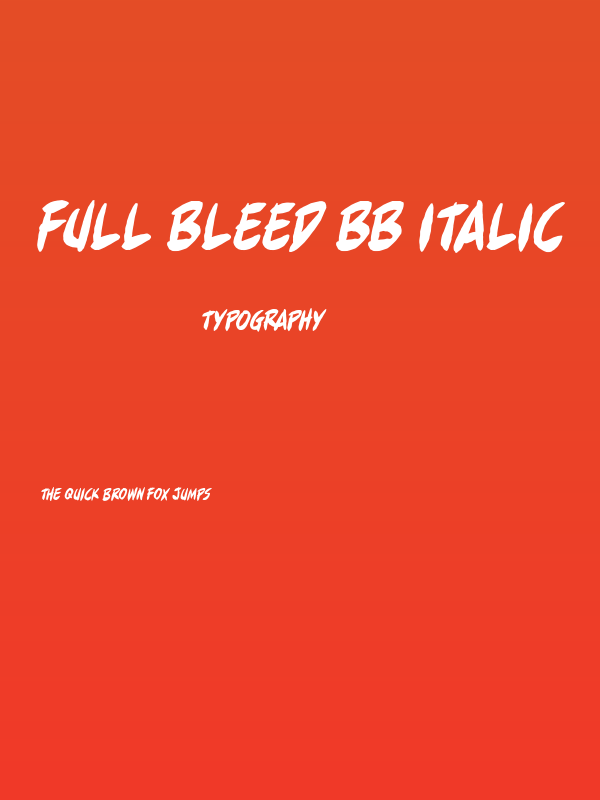 Full Bleed BB Italic Poster