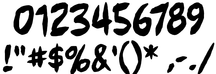 Full Bleed BB Font OTHER CHARS