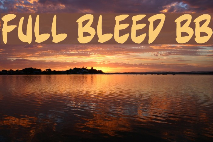 Full Bleed BB Font examples