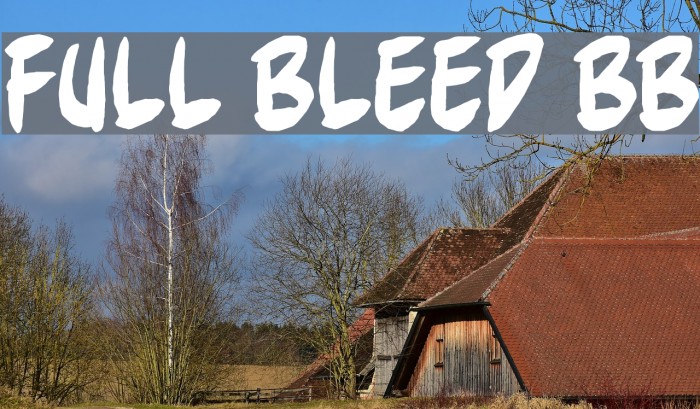 Full Bleed BB Font examples