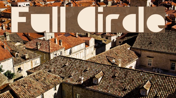 Full Circle Font examples