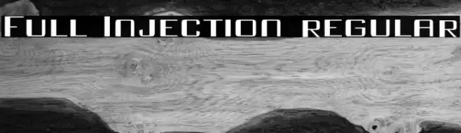 Full Injection regular Font examples