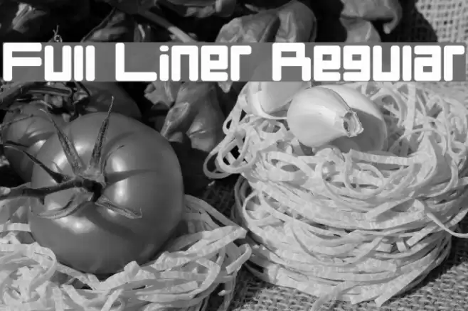 Full Liner Regular Font examples