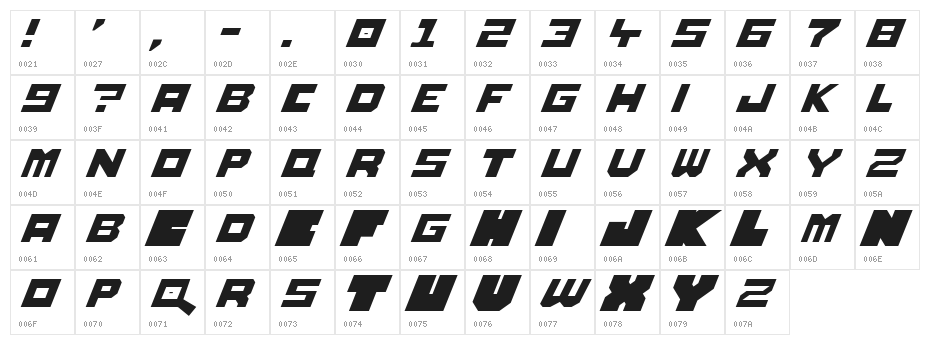 Full Pack 2329 Regular Character Map