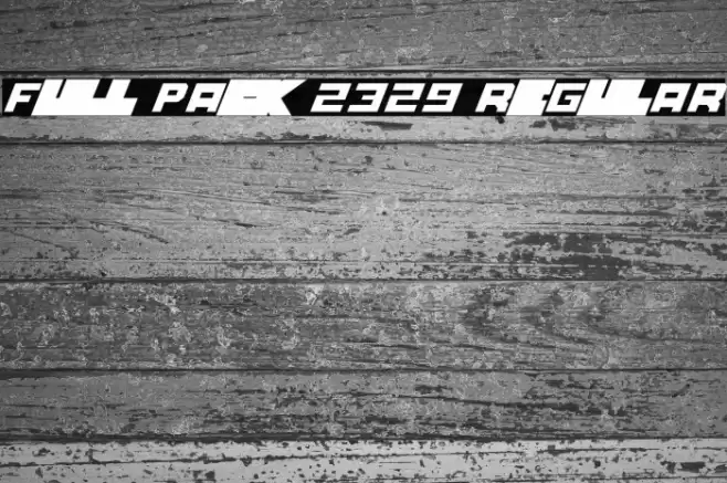 Full Pack 2329 Regular Font examples