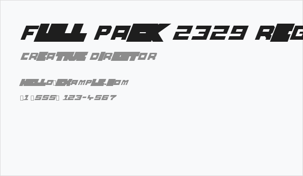 Full Pack 2329 Regular Business Card